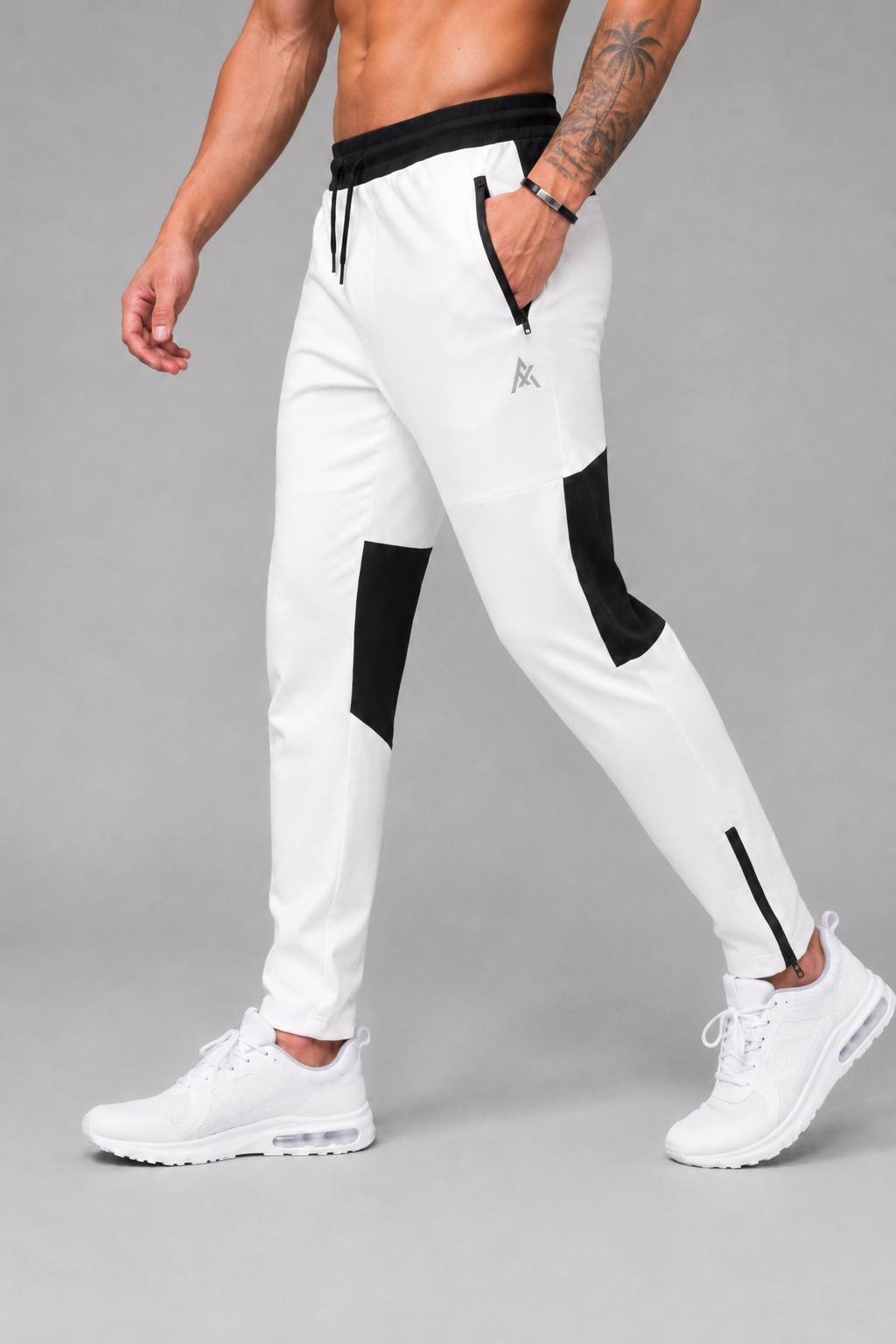 ATHLEX AeroPanel Performance Joggers – White & Black