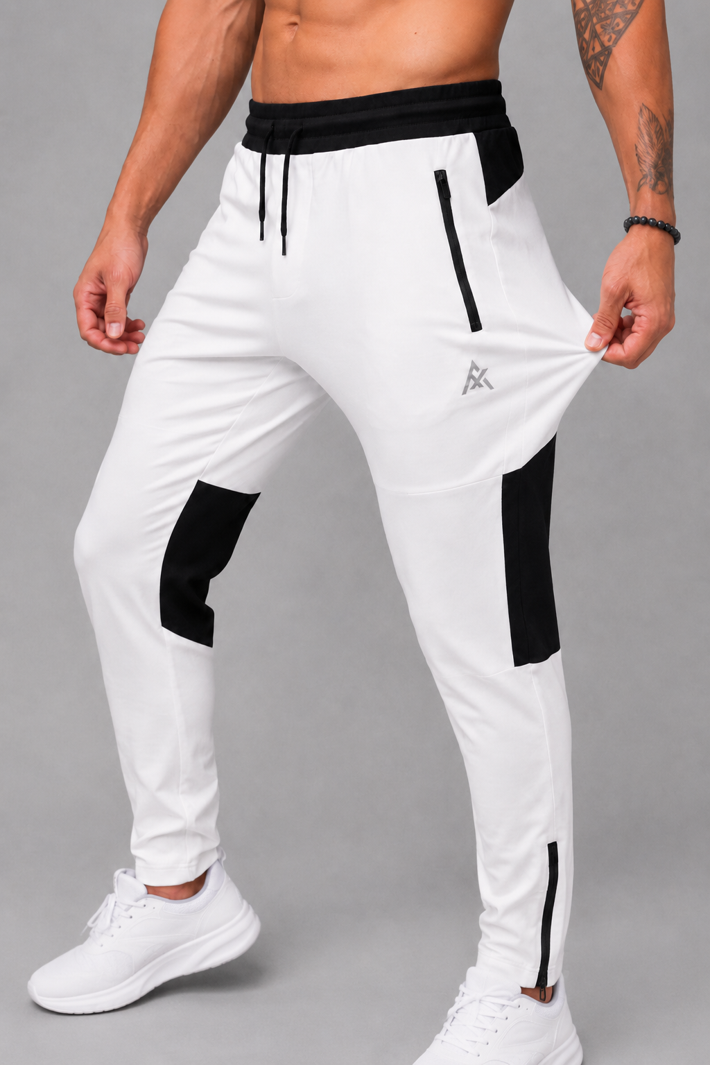 ATHLEX AeroPanel Performance Joggers – White & Black