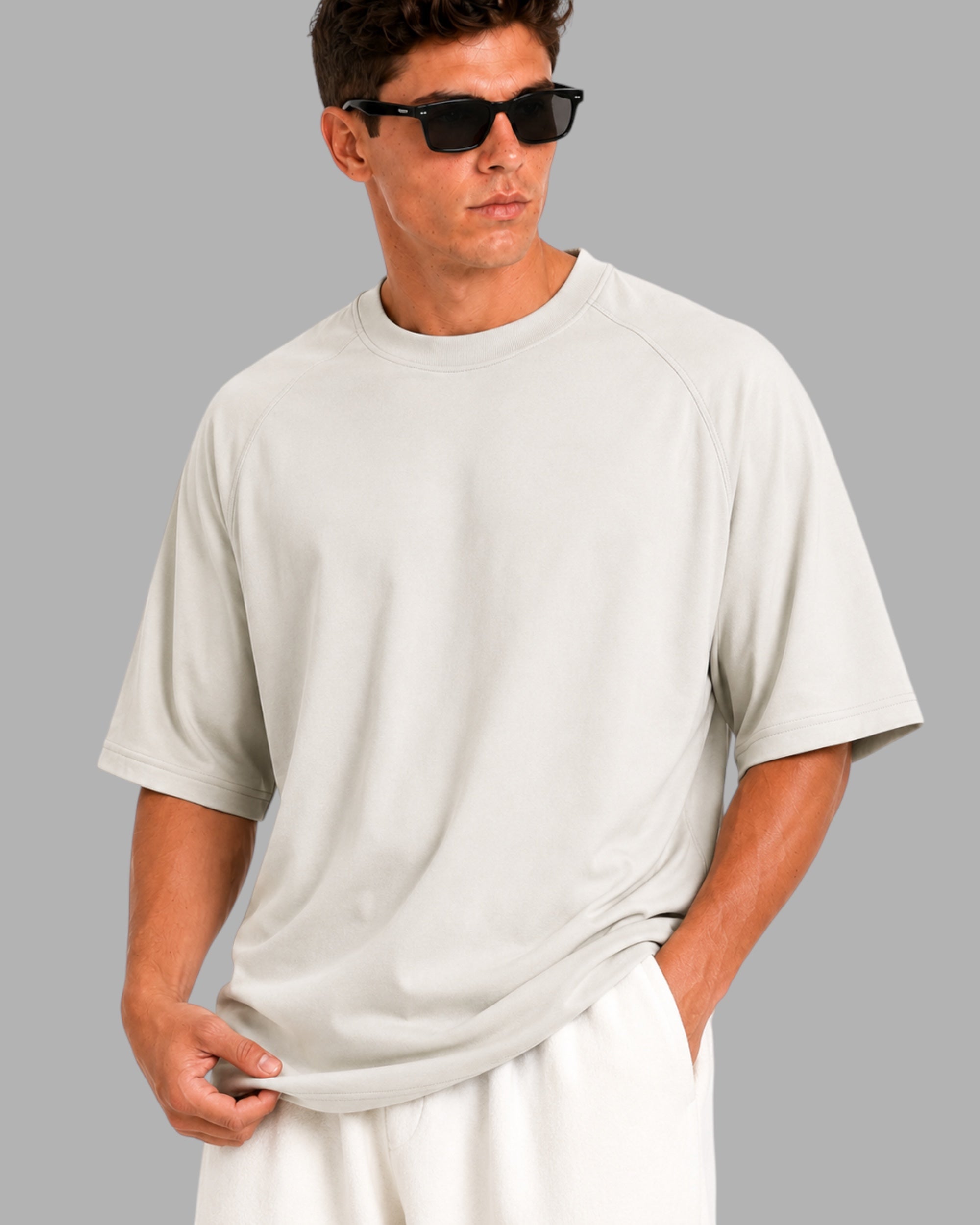 Athlex Oversized Essential T-Shirt – Soft Stone