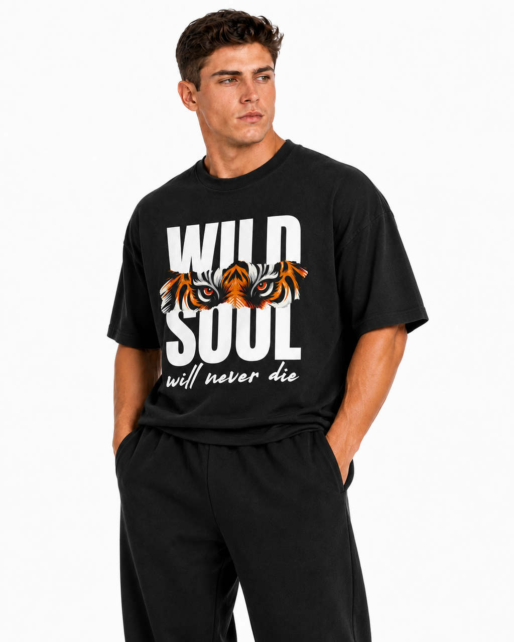 Athlex Wild Soul Oversized Graphic T-Shirt – Black