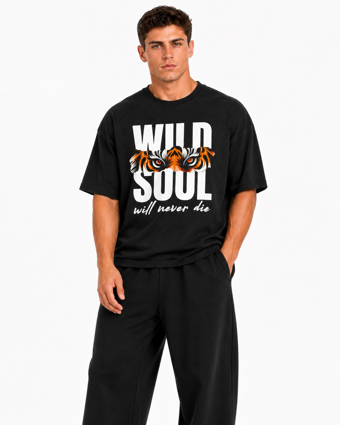 Athlex Wild Soul Oversized Graphic T-Shirt – Black
