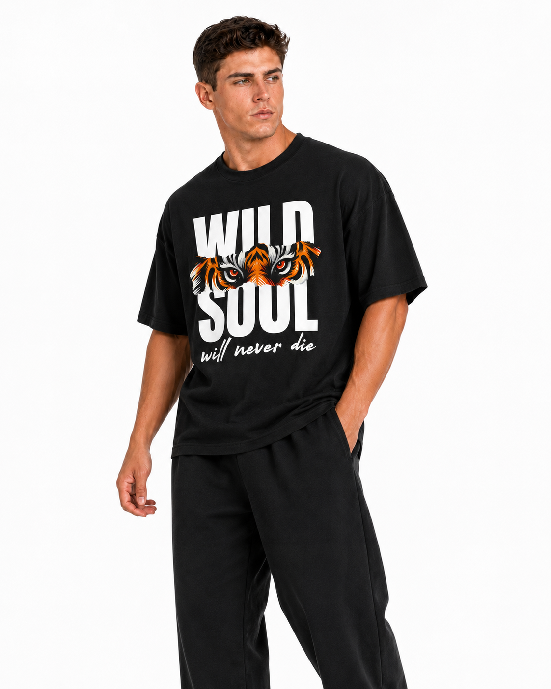 Athlex Wild Soul Oversized Graphic T-Shirt – Black