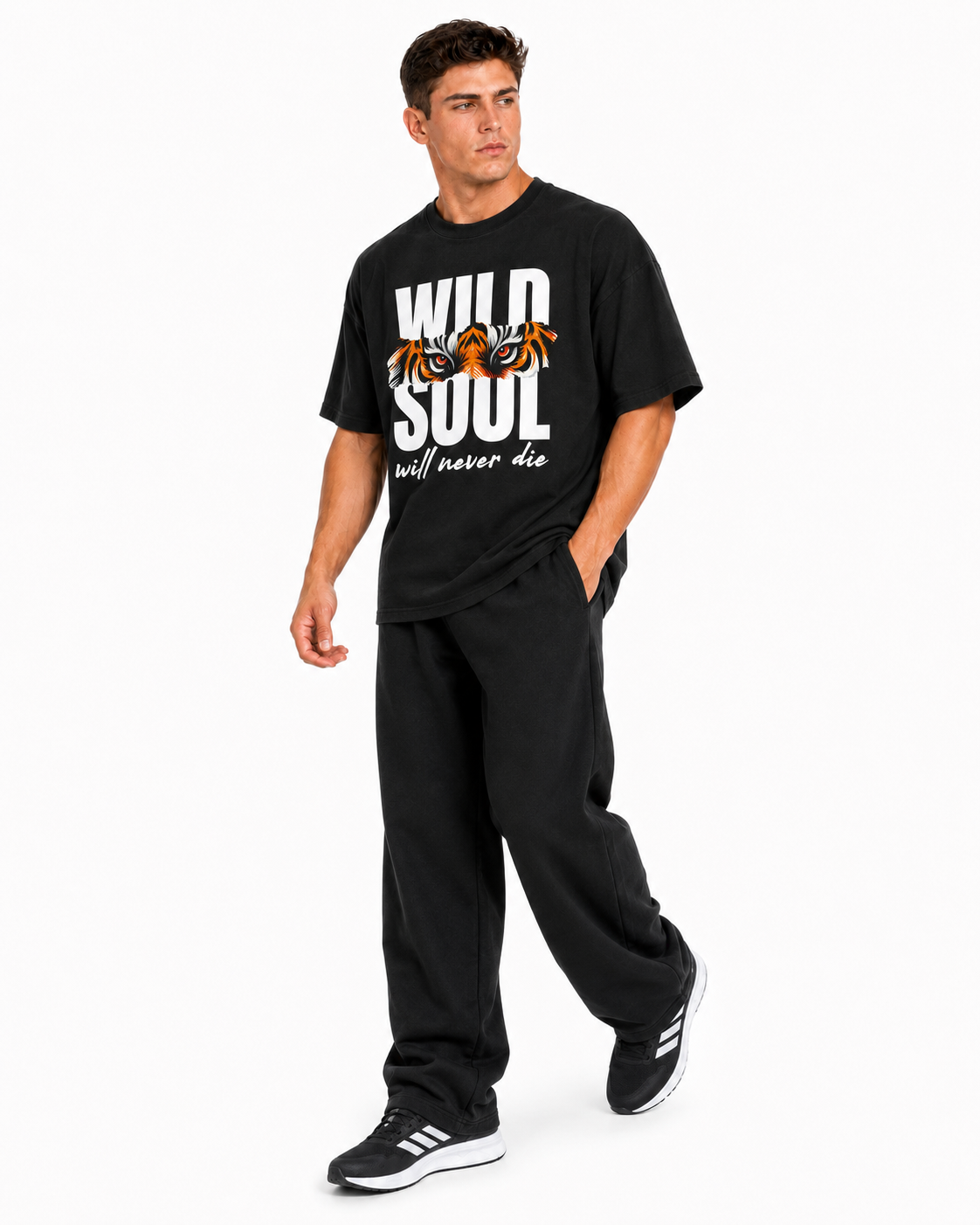 Athlex Wild Soul Oversized Graphic T-Shirt – Black